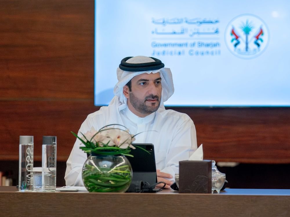 سلطان بن أحمد القاسمي يترأس اجتماع مجلس القضاء 1 سلطان بن أحمد القاسمي يترأس اجتماع مجلس القضاء