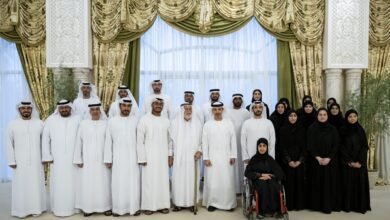 هزاع بن زايد يستقبل أوائل الثانوية العامة على مستوى منطقة العين