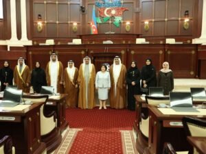 صقر غباش يبحث مع رئيسة الجمعية الوطنية في أذربيجان تعزيز علاقات التعاون البرلماني