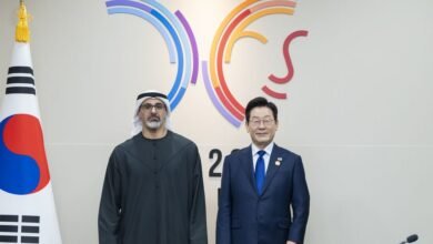 ولي عهد أبوظبي يبحث مع رئيس جمهورية كوريا سبل تعزيز التعاون الثنائي