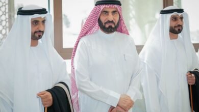 طالب بن صقر يحضر أفراح الشامسي والخاطري برأس الخيمة
