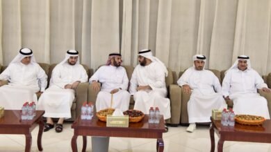 ولي عهد أم القيوين يقدم واجب العزاء في وفاة الشيخ إبراهيم بن أحمد بن حمد المعلا