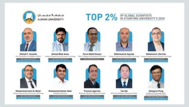 27 باحثًا من جامعة عجمان ضمن قائمة أفضل 2% من علماء العالم لعام 2025 الصادرة عن جامعة ستانفورد