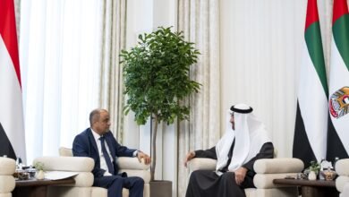 رئيس الدولة يبحث مع رئيس الوزراء اليمني سبل تعزيز العلاقات الثنائية