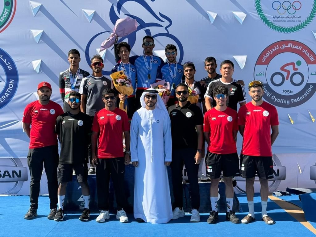 5 ميداليات ملونة جديدة للإمارات في البطولة العربية للدراجات بالعراق
