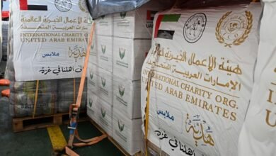 "سفينة الإمارات الإنسانية" تبحر إلى غزة محمّلة بـ 7,200 طن من المساعدات ضمن عملية "الفارس الشهم 3".