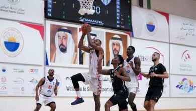 فريقا الشارقة والبطائح يواصلان صدارتهما مسابقة دوري كرة السلة للرجال