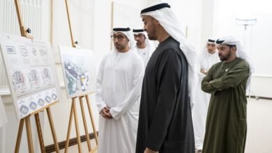 رئيس الدولة يطلع على مشروع إستاد نادي الجزيرة الجديد