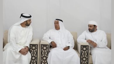 ولي عهد رأس الخيمة يعزي في وفاة خلفان المهيري