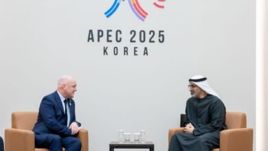 ولي عهد أبوظبي يلتقي رئيس وزراء نيوزيلندا