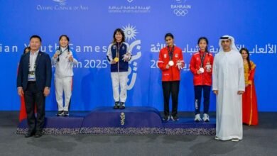 غلا الحمادي أول لاعبة تحصد ميداليتين في لعبتين مختلفتين بتاريخ الألعاب الآسيوية للشباب