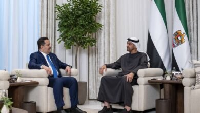 رئيس الدولة ورئيس وزراء العراق يبحثان علاقات البلدين والتطورات الإقليمية