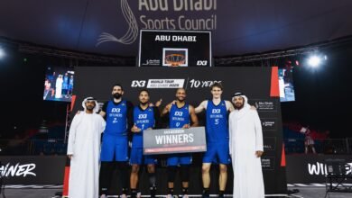 سكايلاينرز الألماني بطل الجولة العالمية لكرة السلة الثلاثية في أبوظبي