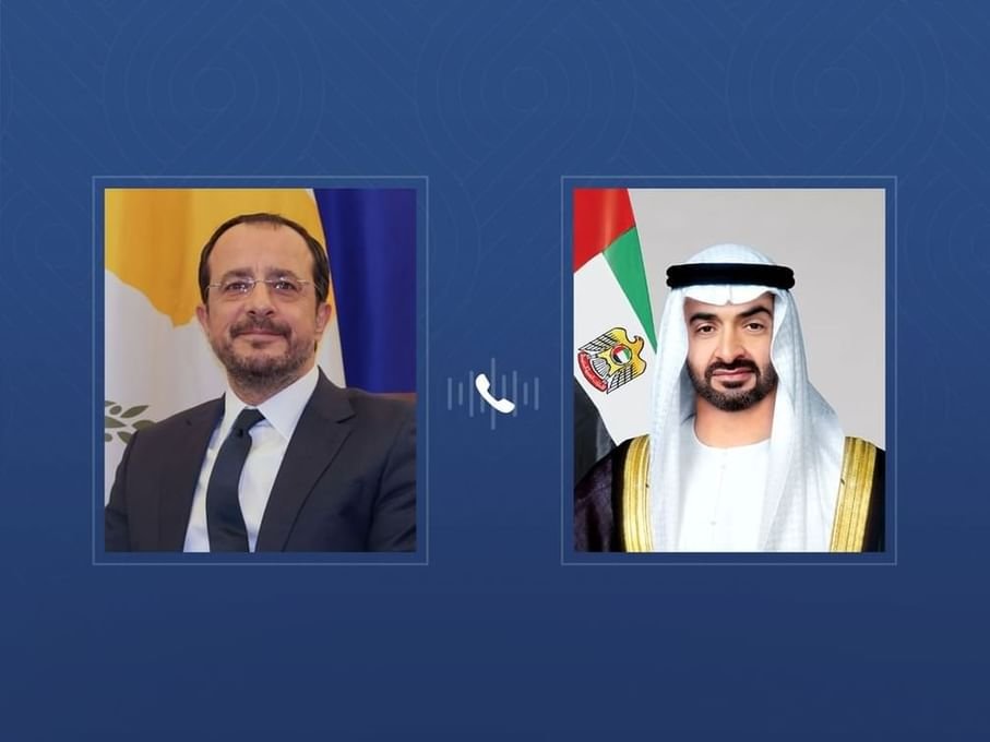 رئيس الدولة والرئيس القبرصي يبحثان هاتفياً علاقات البلدين والتطورات الإقليمية