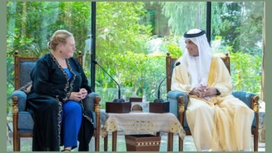 سعود بن صقر يستقبل سفيرة فنلندا