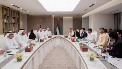 عبدالله بن طوق ورئيس وزراء "أندرا براديش" الهندية يبحثان تعزيز الشراكات في الاقتصاد الجديد والسياحة والأمن الغذائي