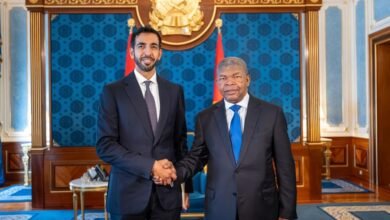 رئيس أنغولا يستقبل شخبوط بن نهيان