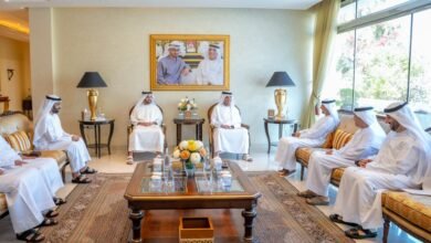 سعود بن صقر يستقبل وزير الطاقة والبنية التحتية