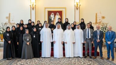 سعود بن صقر يستقبل خريجي كليات التقنية العليا برأس الخيمة الحاصلين على مرتبة الشرف