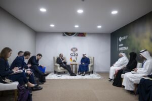 ولي عهد أبوظبي يلتقي المستشار الألماني على هامش أعمال قمة مجموعة العشرين بجوهانسبرغ