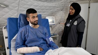 المستشفى الإماراتي العائم في العريش يجري تدخلاً جراحياً نوعياً لشاب فلسطيني