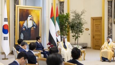 رئيس الدولة والرئيس الكوري يبحثان تعزيز العلاقات الإستراتيجية بين البلدين