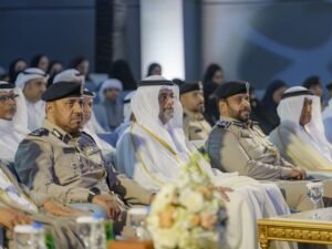 ولي عهد الشارقة يشهد حفل تخريج فوجين من طلبة الدكتوراة والماجستير بأكاديمية العلوم الشرطية