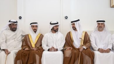 خليفة بن طحنون بن محمد يحضر حفل استقبال بمناسبة زفاف حمد عبدالله الظاهري ومحمد علي الظاهري