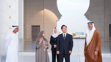 رئيس جمهورية كوريا يزور جامع الشيخ زايد الكبير في أبوظبي