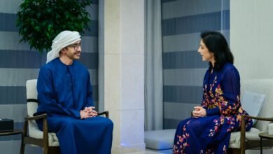 عبدالله بن زايد يستقبل وزيرة الاقتصاد والطاقة الألمانية