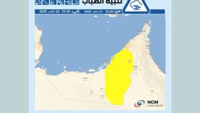 "الوطني للأرصاد" يحذر من تشكل الضباب وتدني مدى الرؤية الأفقية