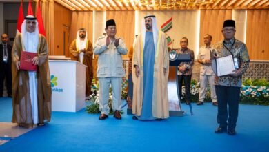 بحضور الرئيس الإندونيسي وذياب بن محمد بن زايد "خليفة الإنسانية " توقِّع خطاب نوايا مع وزارتي التعليم والشؤون الدينية في إندونيسيا