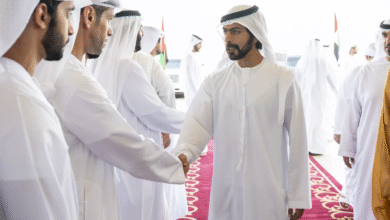 خليفة بن طحنون بن محمد يحضر حفل استقبال بمناسبة زفاف حمد حميد الشامسي