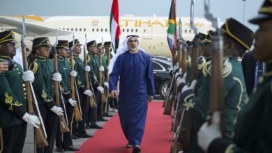 ولي عهد أبوظبي يغادر جنوب إفريقيا بعد مشاركته في أعمال قمة مجموعة العشرين