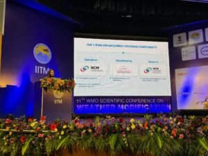 برنامج الإمارات لبحوث علوم الاستمطار يشارك في المؤتمر الحادي عشر للمنظمة العالمية للأرصاد الجوية في الهند
