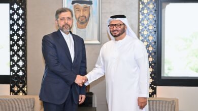 أنور قرقاش يلتقي نائب وزير الخارجية الإيراني