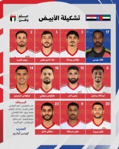 كوزمين يعلن تشكيل الإمارات لموقعة العراق