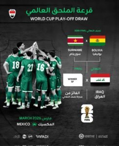 الملحق العالمي.. العراق ينتظر الفائز من بوليفيا وسورينام