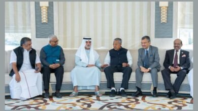 نهيان بن مبارك يستقبل رئيس وزراء كيرالا