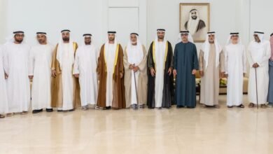 هزاع بن زايد يحضر حفل استقبال بمناسبة زفاف علي حميد الرميثي