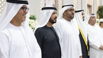 محمد بن حمدان بن زايد يحضر حفل استقبال بمناسبة زفاف مكتوم عبدالواحد الكعبي