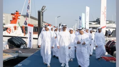 سلطان بن حمدان بن زايد يزور معرض أبوظبي الدولي للقوارب