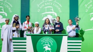 "المهرة صفية" تتفوق بفارق 10 أطوال في السباق الثاني بمضمار العين للفروسية