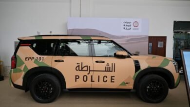 شرطة أبوظبي تعرض دورية شرطة البيئة بمعرض العين للصيد والفروسية