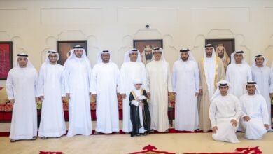 منصور بن زايد يحضر أفراح الرميثي