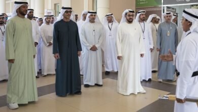 حمدان وهزاع بن زايد يزوران المعرض الدولي للصيد والفروسية – العين في دورته الأولى