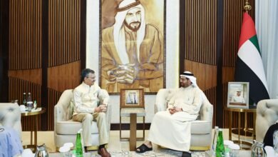 علي النعيمي يستقبل سفير الهند