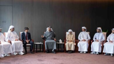 ذياب بن محمد بن زايد يلتقي عدداً من الطلبة الإماراتيين المُبتعَثين في الجامعات الصينية