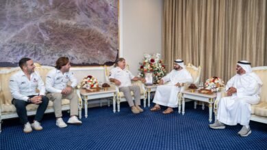 محمد الشرقي يستقبل فريق الفجيرة للزوارق السريعة لفوزه ببطولة العالم لسباقات الإكس كات 2024