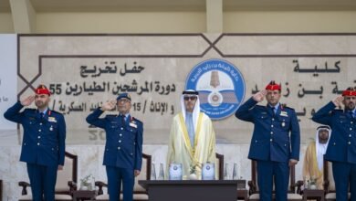 هزاع بن زايد يشهد حفل تخريج كلية خليفة بن زايد الجوية